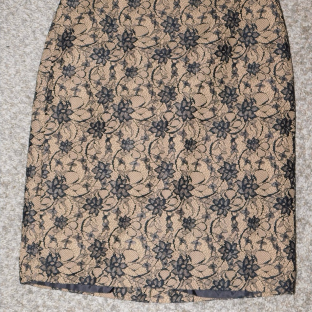 Talbots Black Lace Overlay Pencil Skirt – Size 10